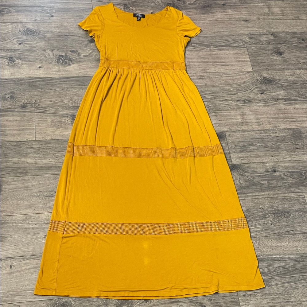 Spense Mustard Yellow Maxi Dress